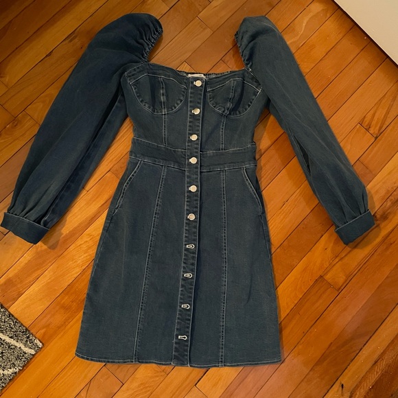 Emory Park Blue Denim Sweetheart Mini Dress - Picture 4 of 5